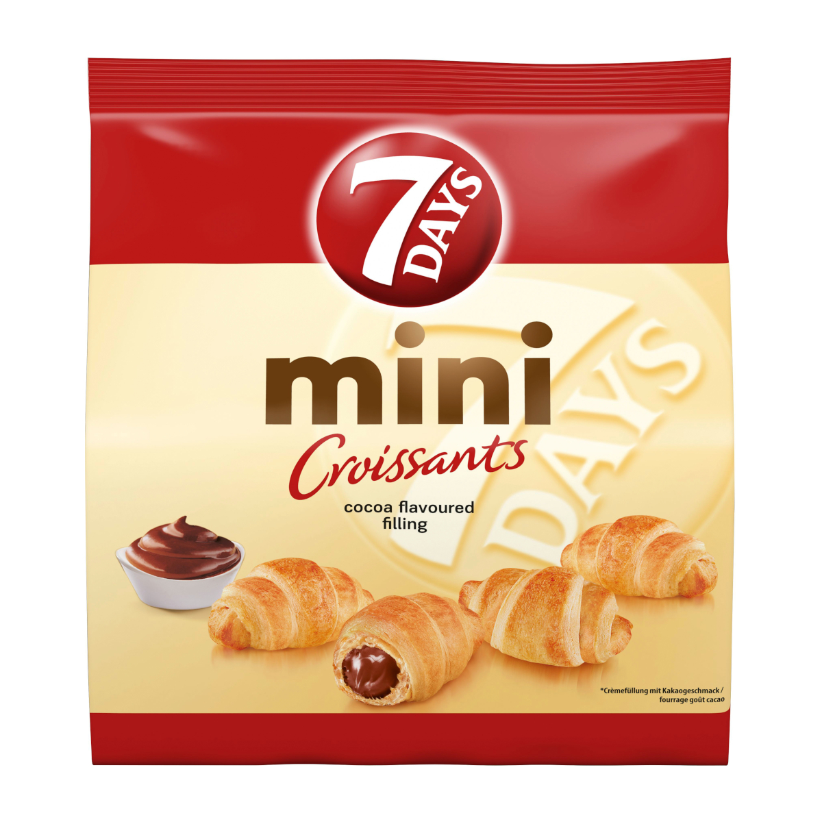 7Days Croissants Mini Kakao ein süßer Genussmoment Packung 185g