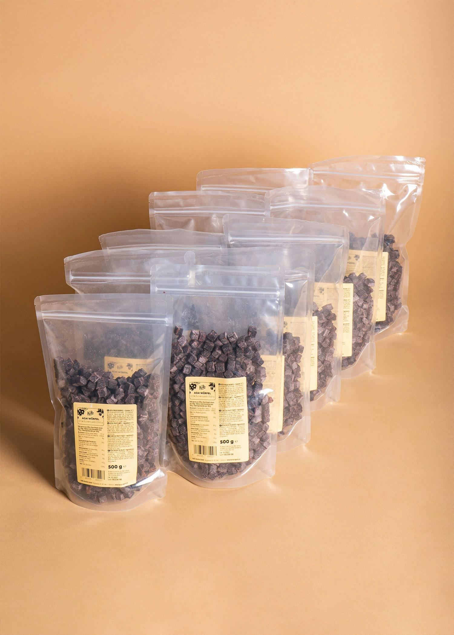 Açaí cubes without added sugar 10 x 500g