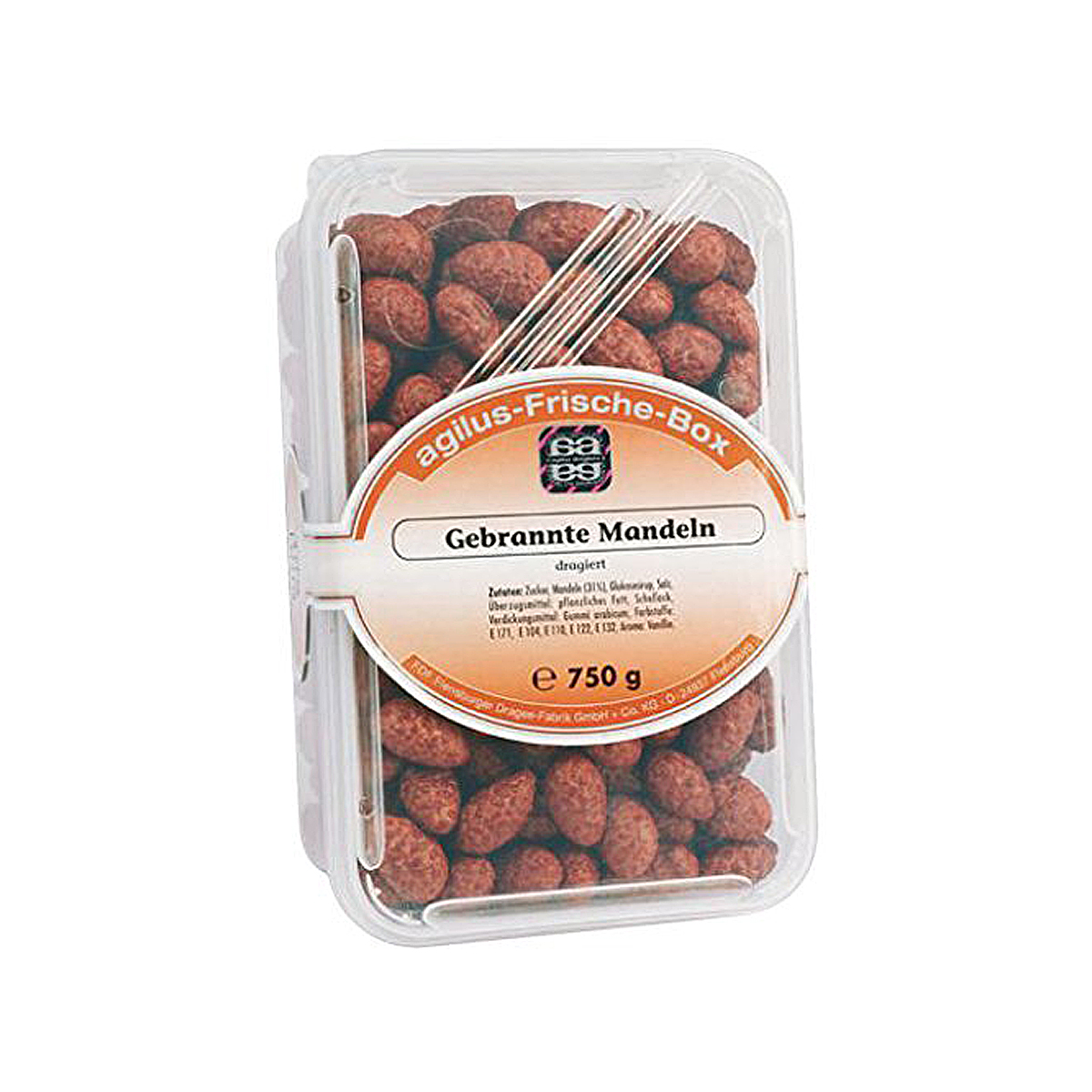 Agilus Gebrannte Mandeln gebrannte dragierte Zuckermandeln 750g