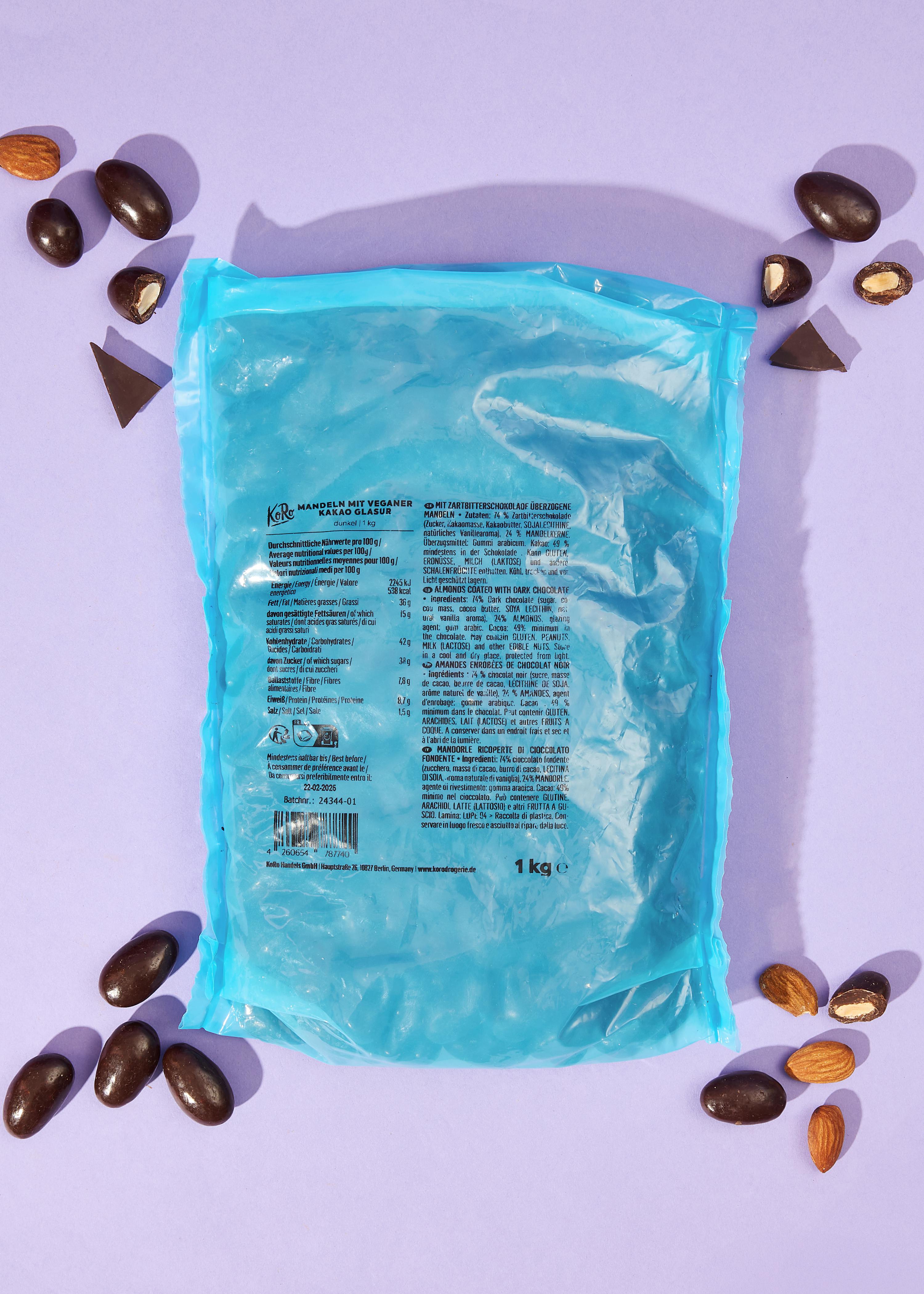 Almonds in dark chocolate 1kg