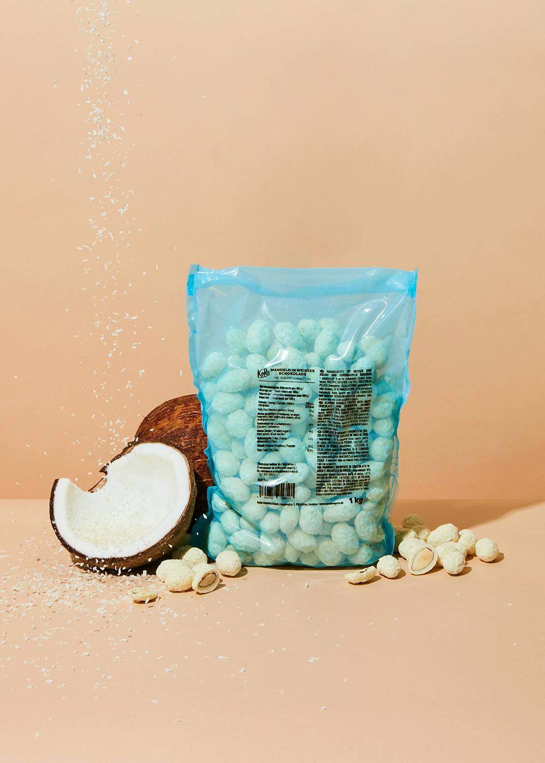 Almonds in white chocolate with coconut 1kg