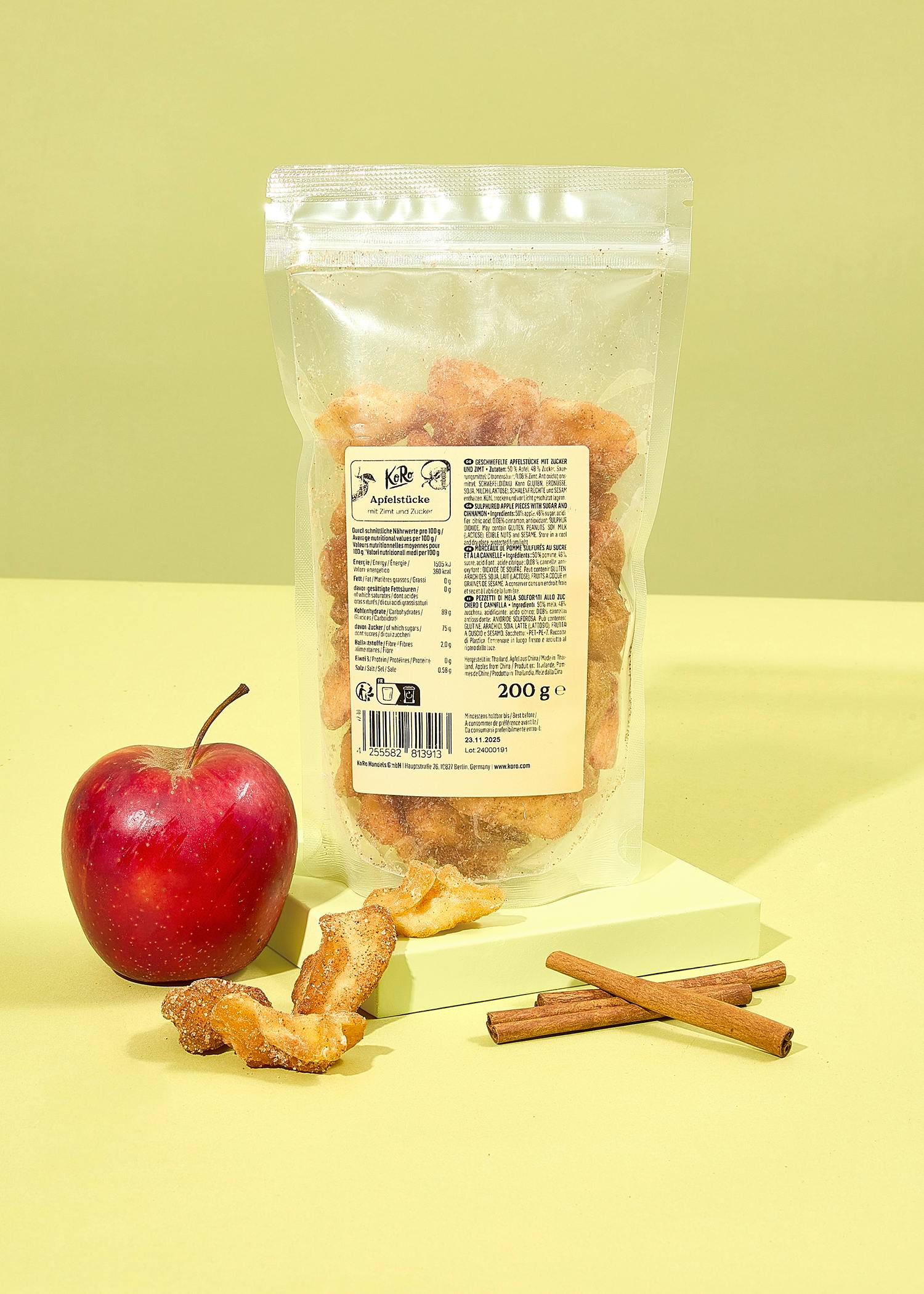 Apple chunks with cinnamon and sugar 200g