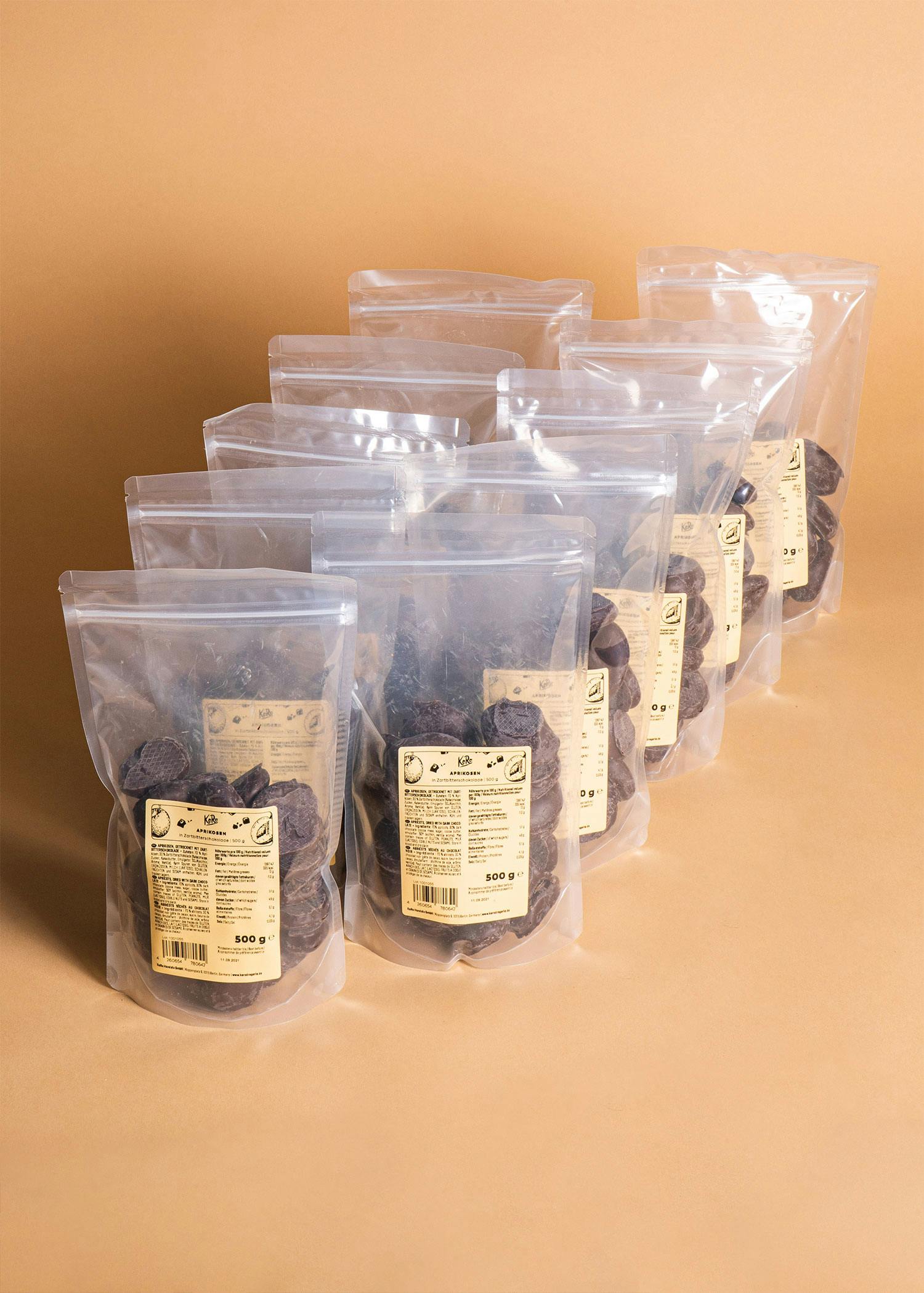 Apricots in dark chocolate 10 x 500g
