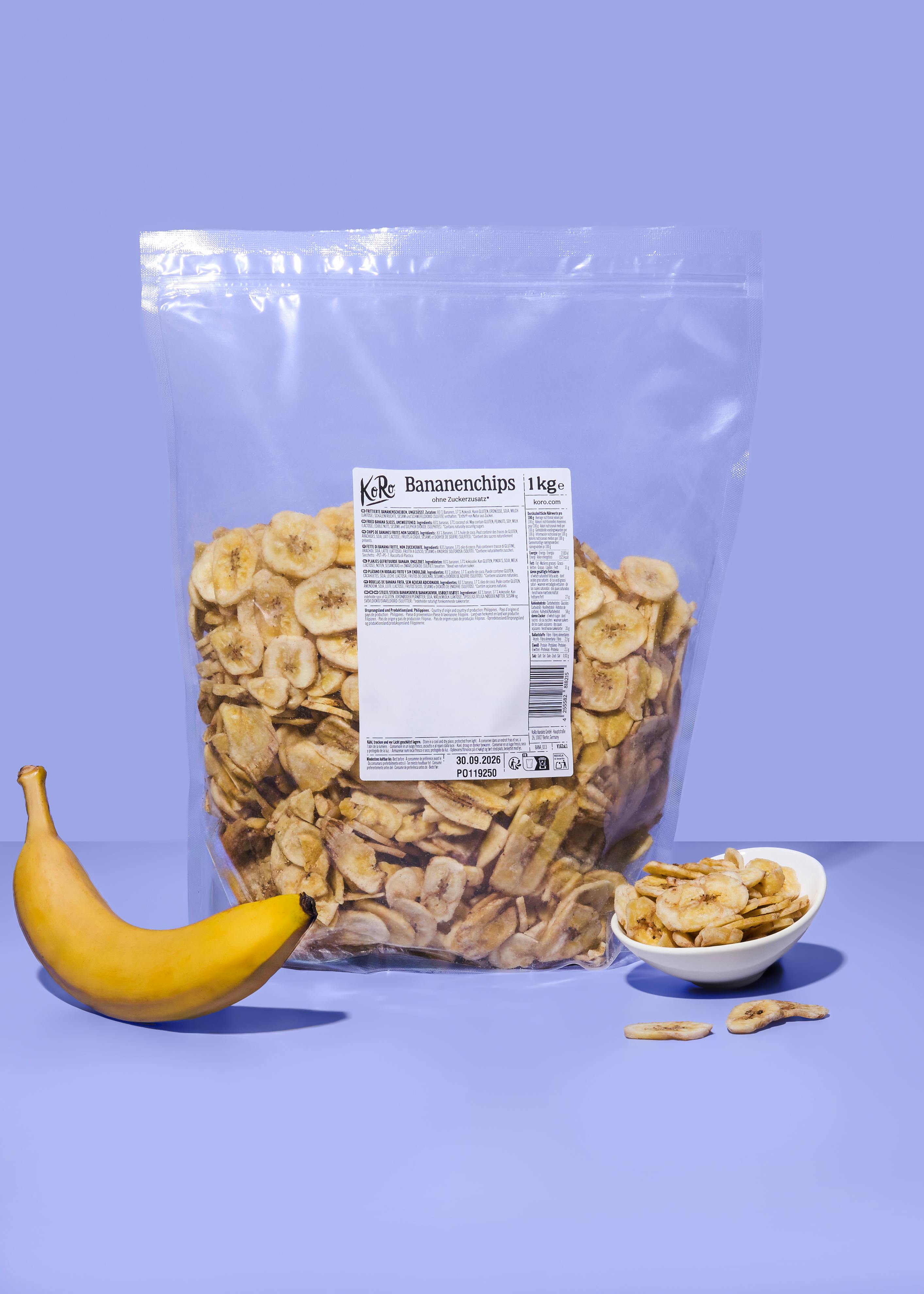 Banana chips with no added sugar 1kg