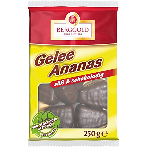 Berggold Gelee Ananas Fruchtgelee mit Zartbitterschokolade 250g