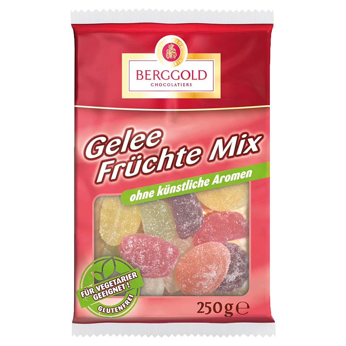 Berggold Gelee Fruechte Mix gezuckertes Gelee 6 fach sortiert 250g