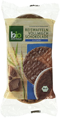 BioZentrale Bio Reiswaffeln Vollmilchschokolade 6 x 100g 6er Pack