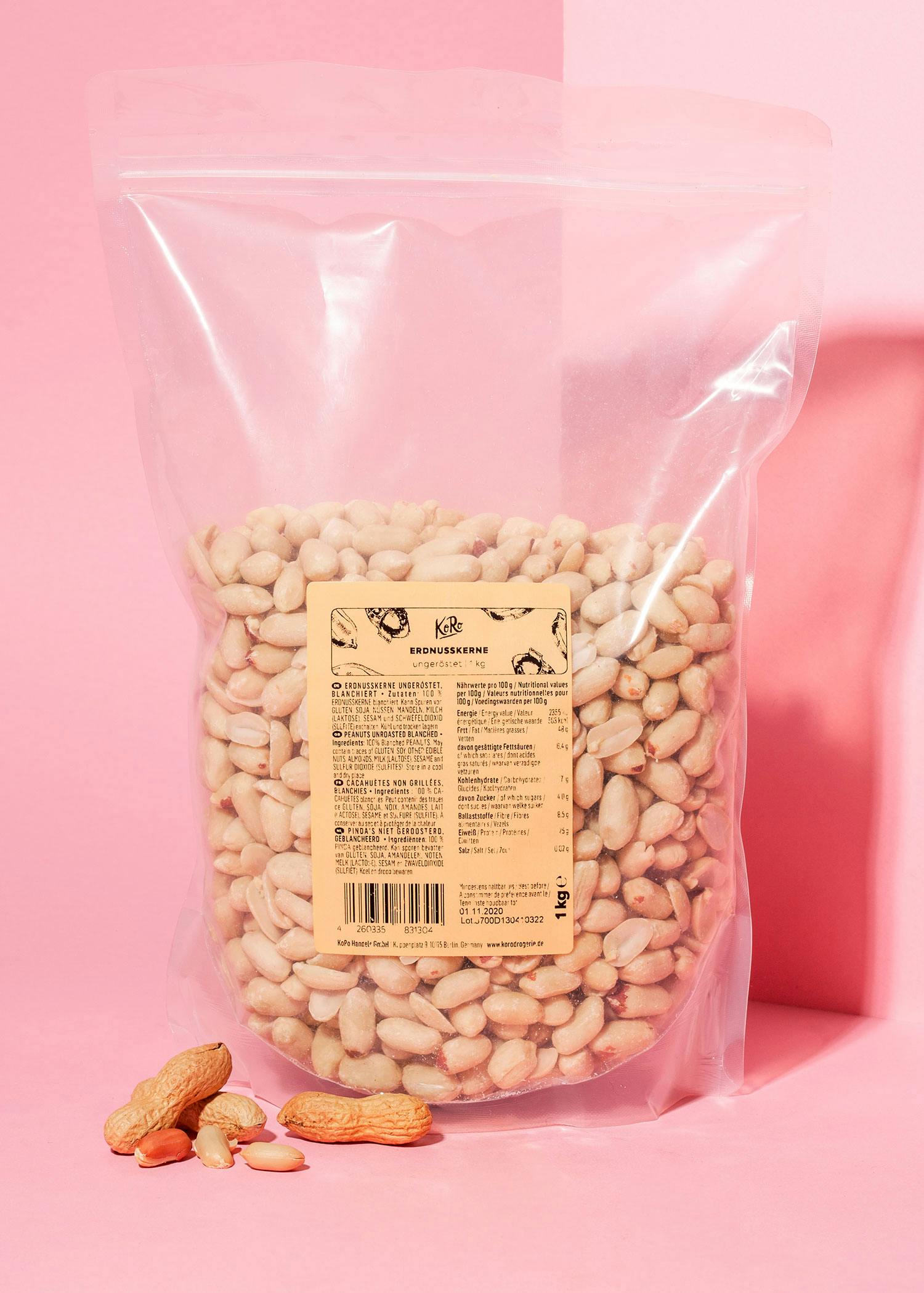 Blanched peanuts 1kg