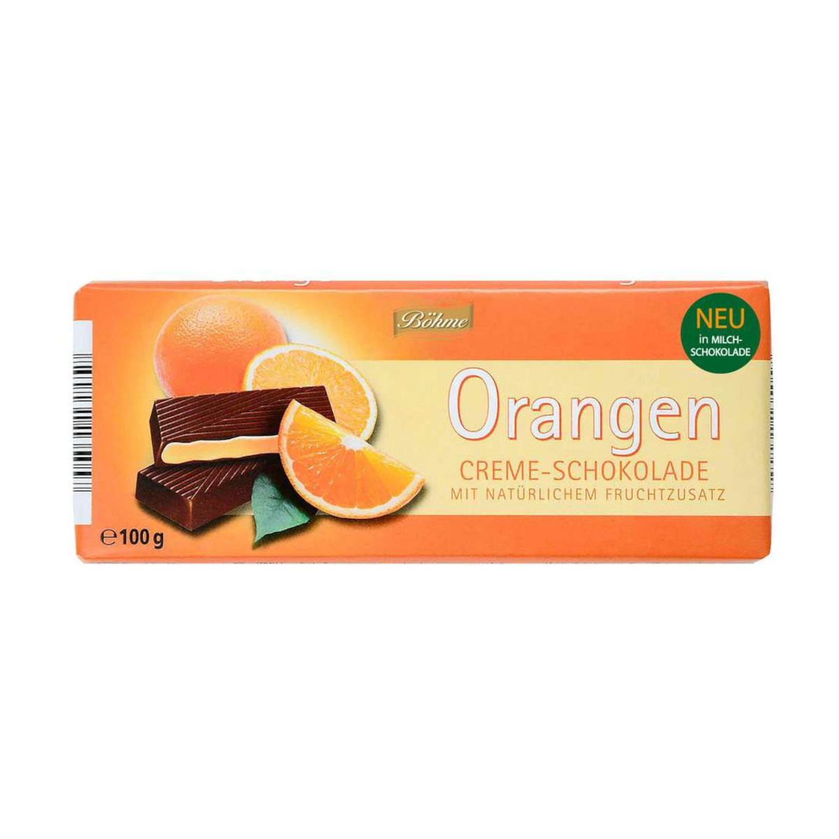 Böhme Orangen Creme Schokolade mit  fruchtiger Cremefüllung 100g