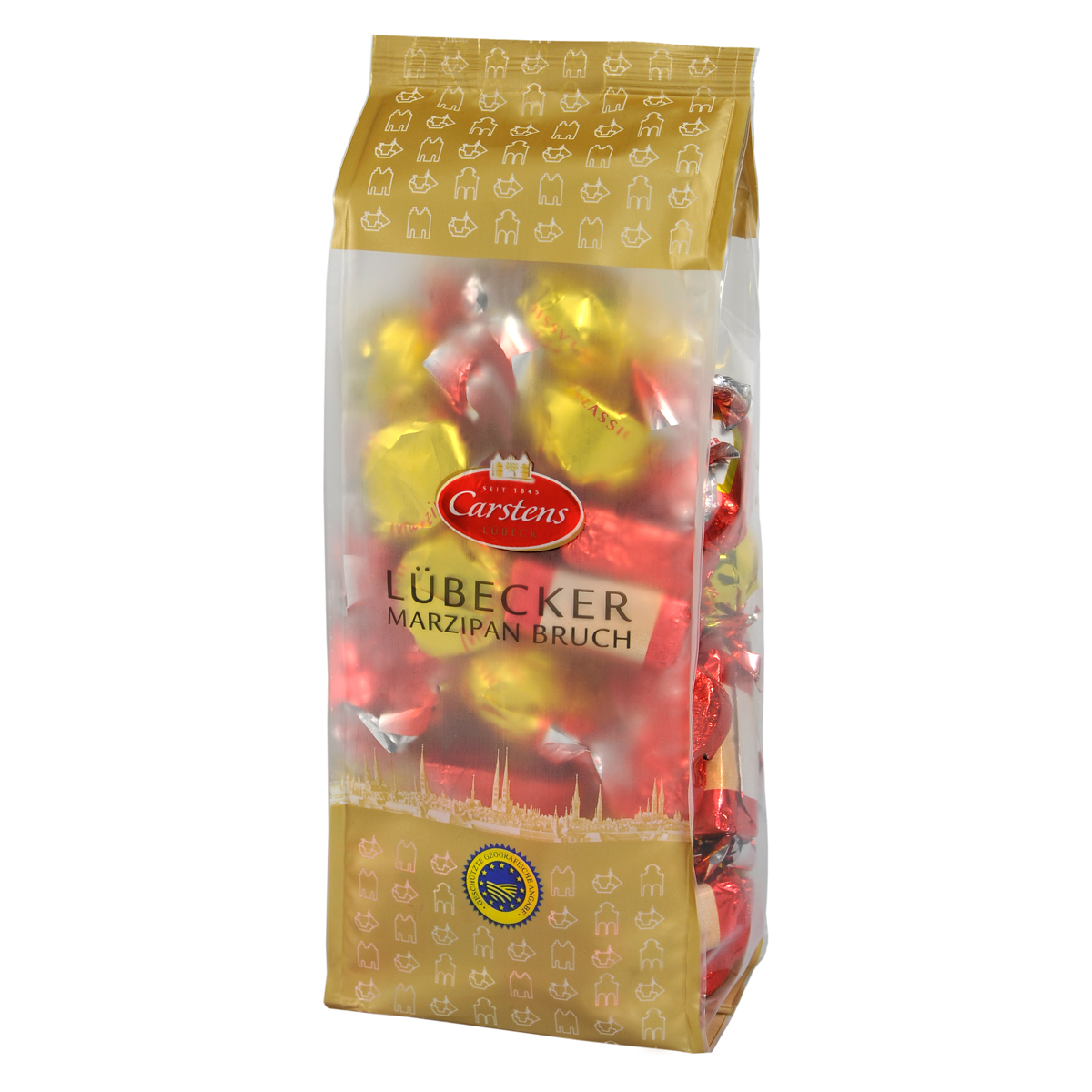 Carstens Lübecker Marzipan Bruch mit Zartbitterschokolade 500g