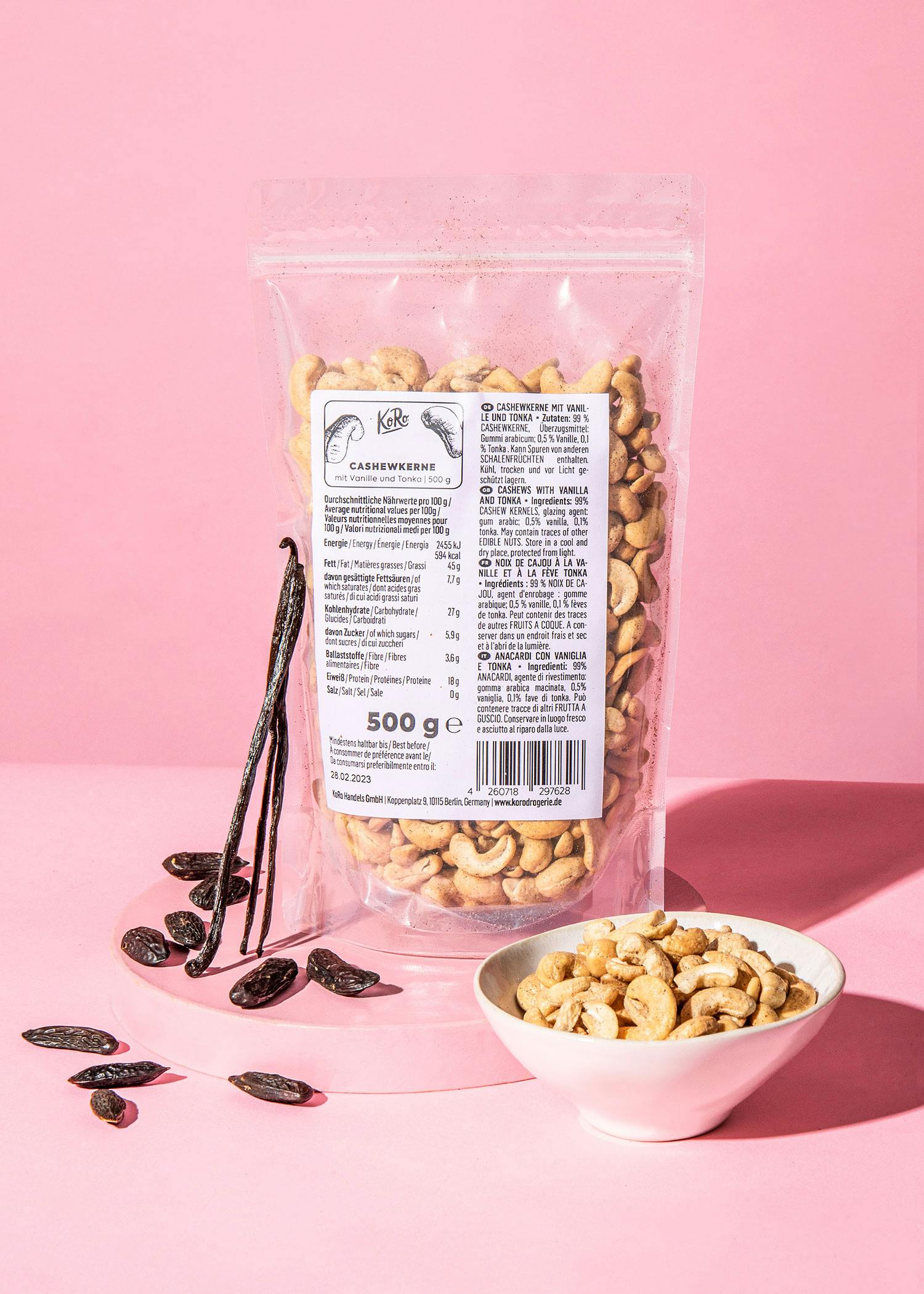 Cashews with vanilla and tonka 500g