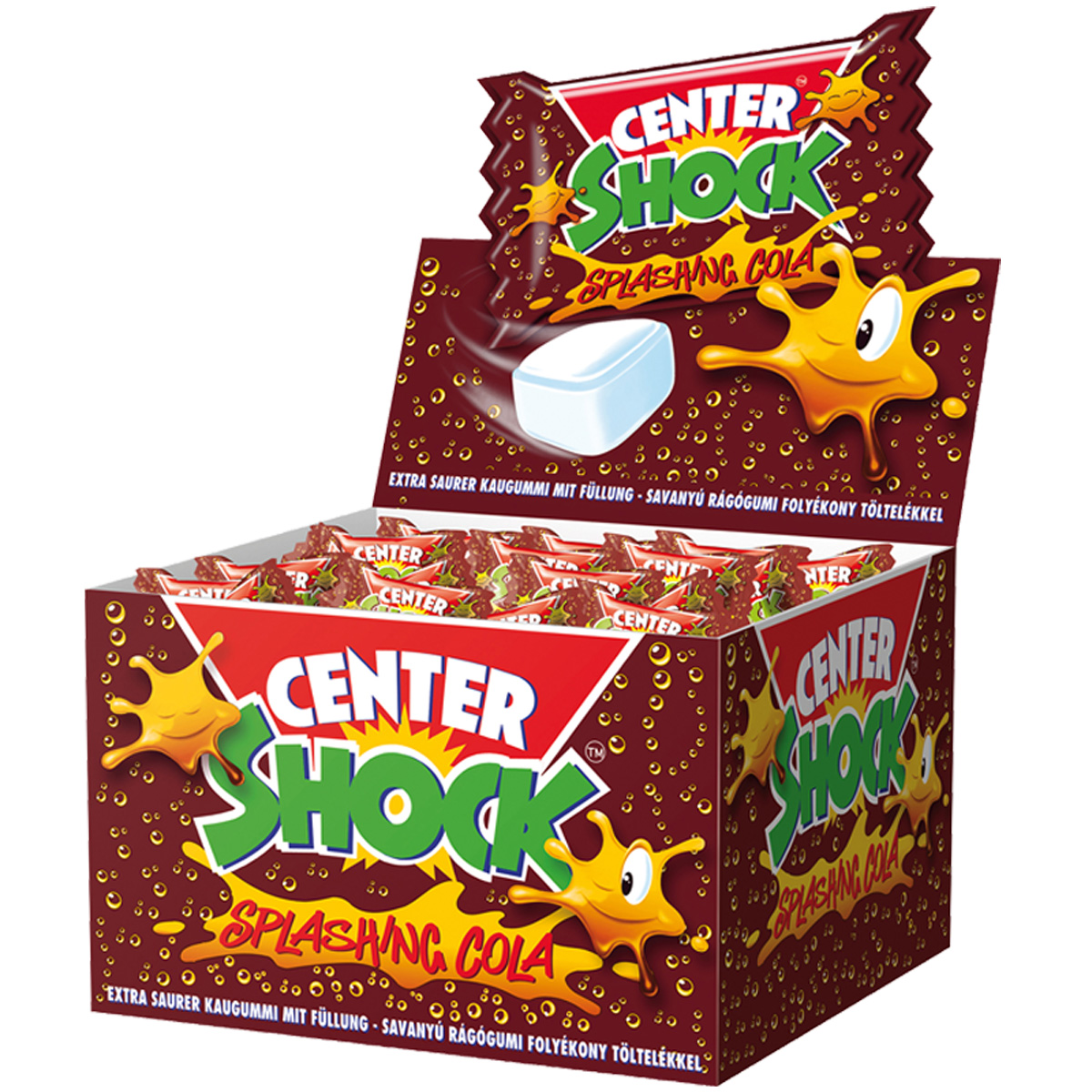 Center Shock Cola extra saurer Kaugummi mit flüssiger Füllung 400g