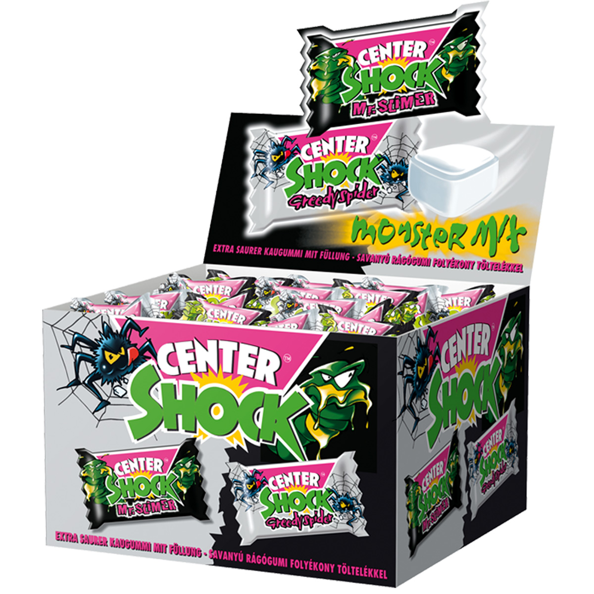Center Shock Monster Mix super saure Kaugummi Blutorange und Cola 400g