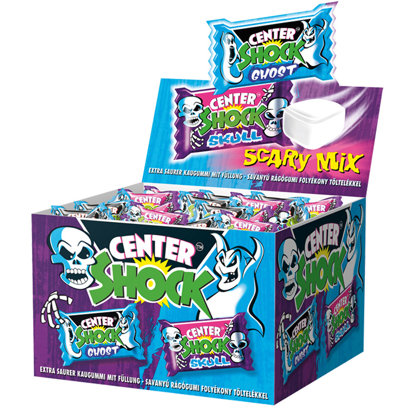Center Shock Scary Mix extra saures Kaugummi 2 Grusel Motive 400g