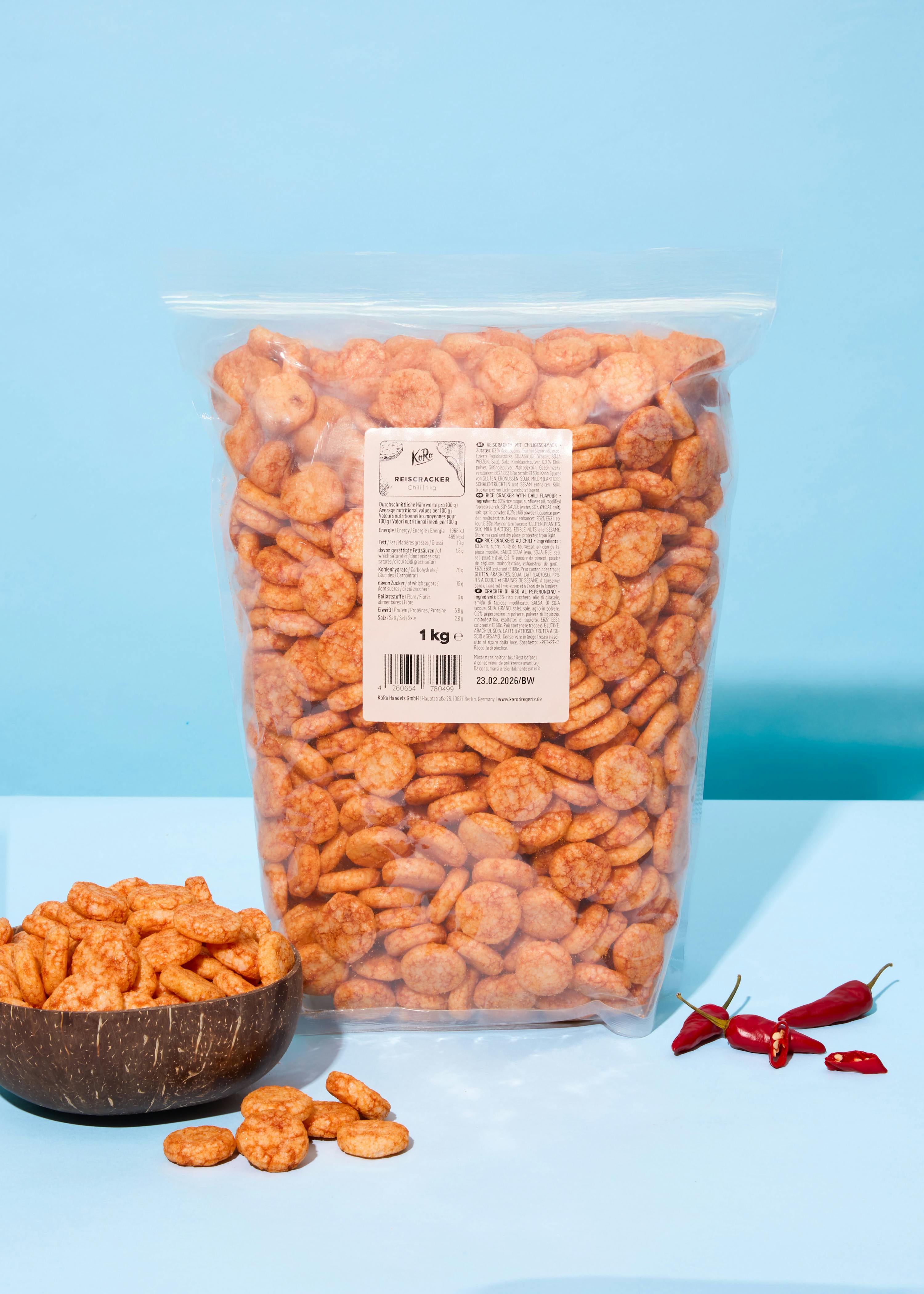 Chilli-flavoured rice crackers 1kg