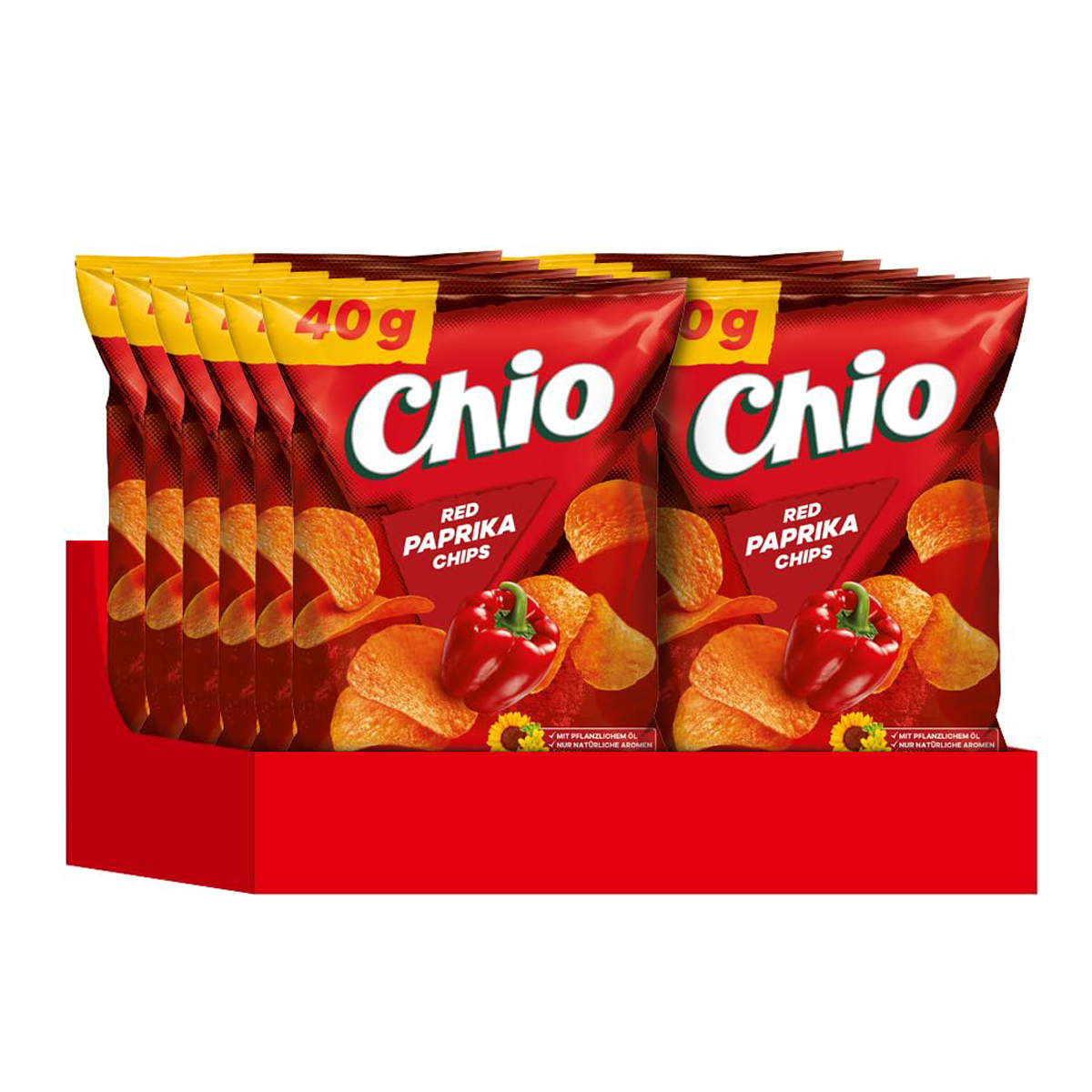 Chio Red Paprika Chips glutenfrei vegetarisch vegan 40g 12er Pack