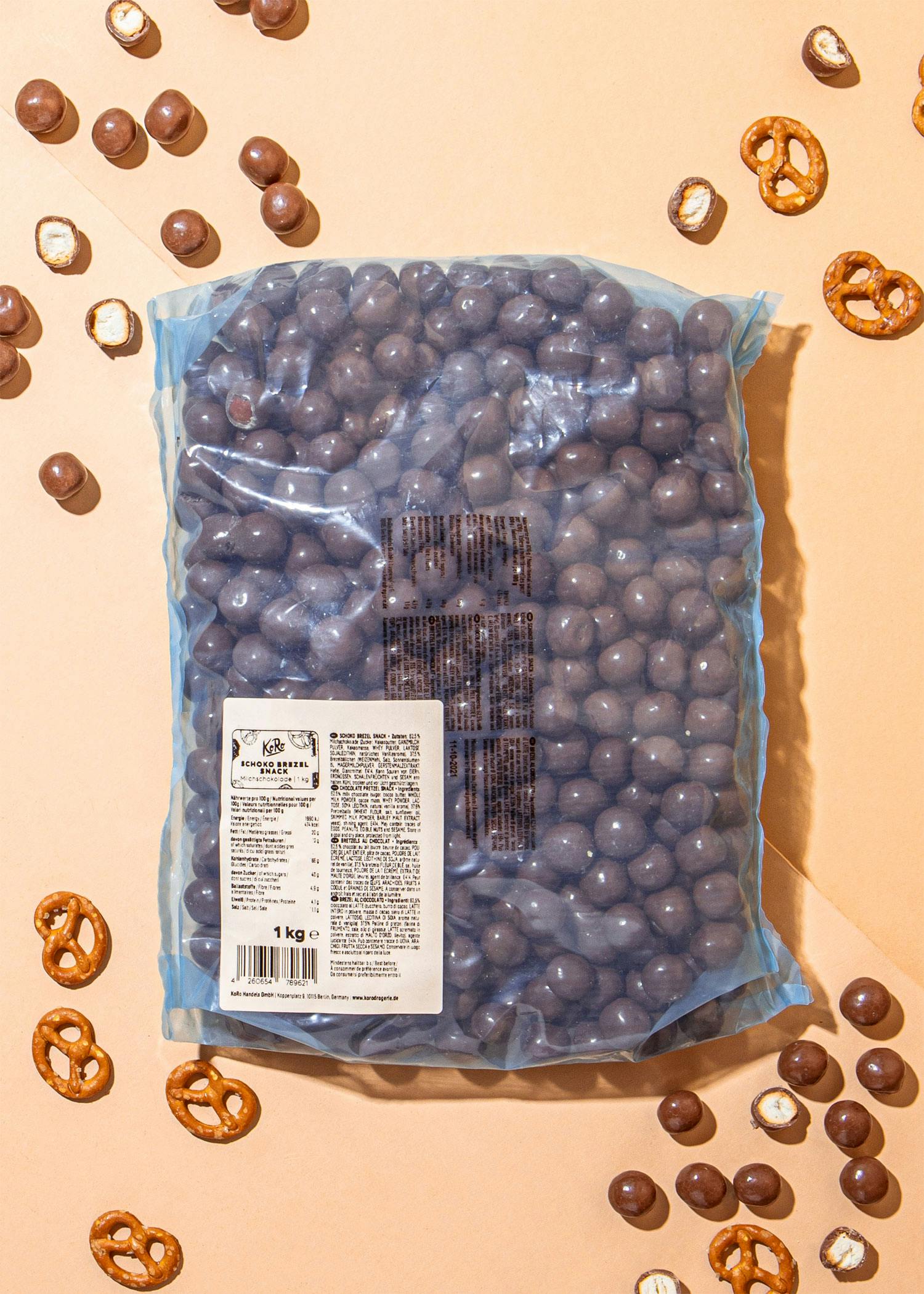 Chocolate covered pretzel balls 1kg