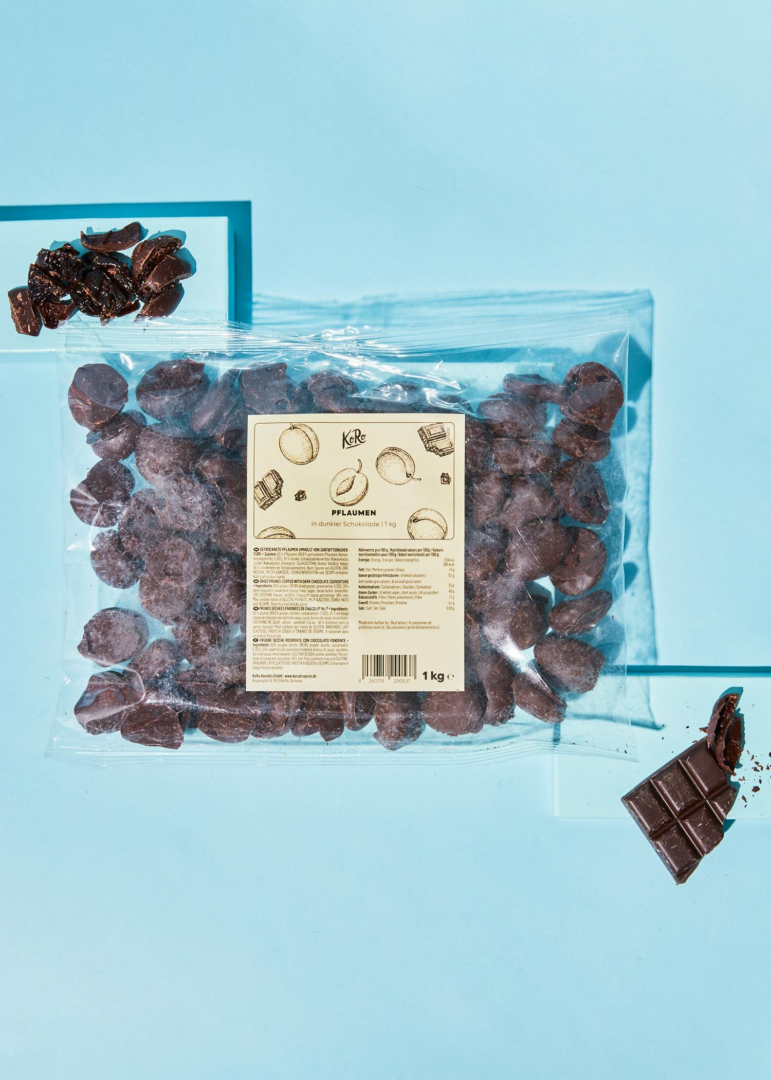 Chocolate covered prunes 1kg
