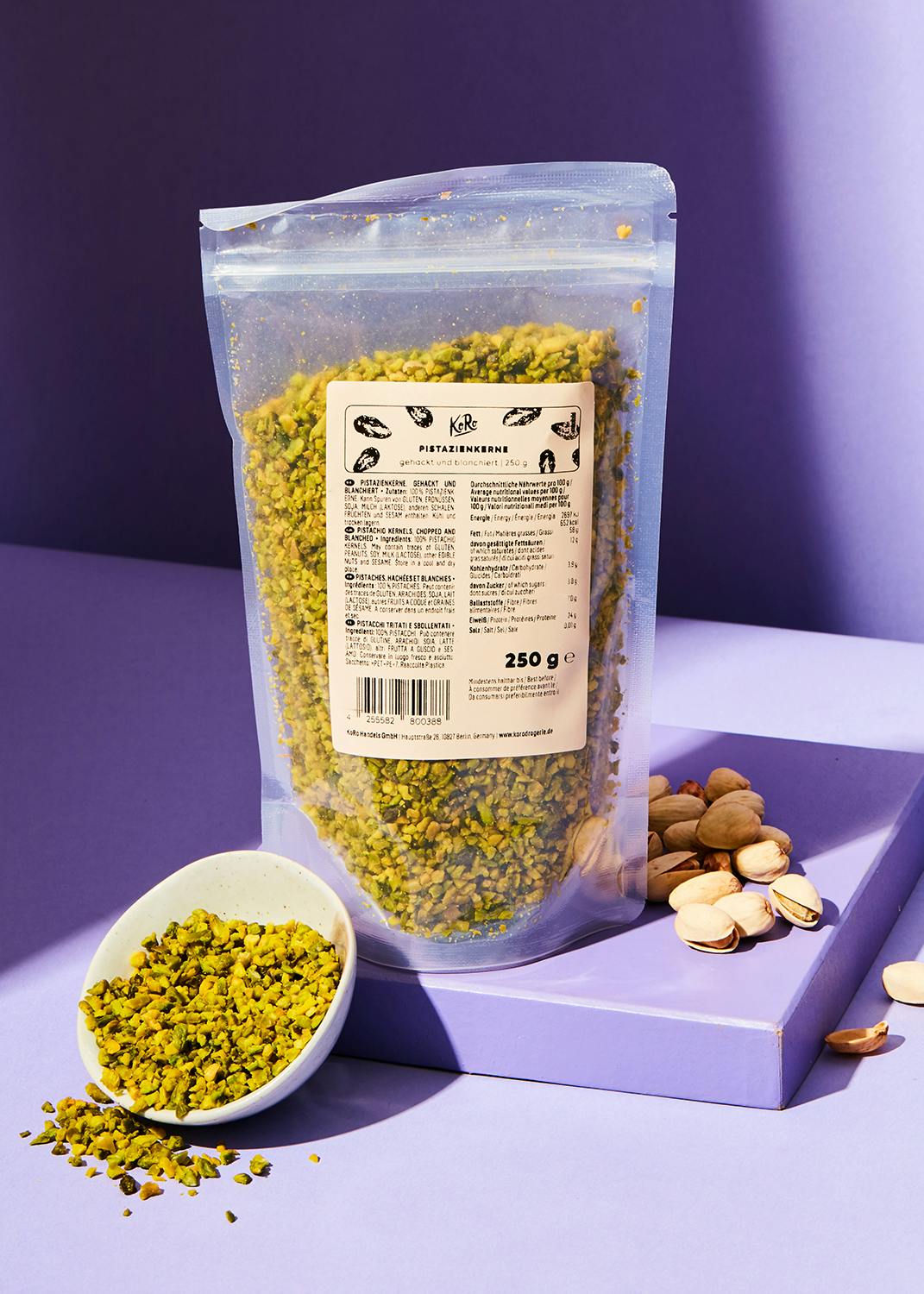 Chopped and blanched pistachios 250g