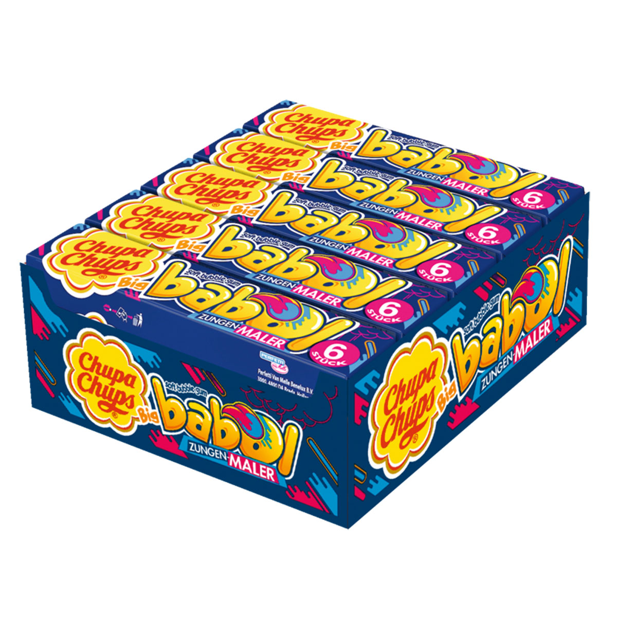 Chupa Chups Big Babol Zungenmaler Geschmack Kaugummi 27g 20er Pack