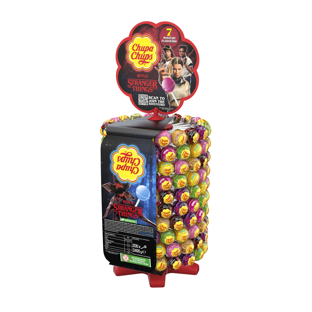 Chupa Chups Lutscherrad Stranger Things 200 Stück Packung 2400g