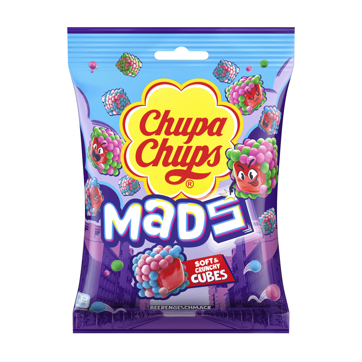 Chupa Chups Mads Berries Gummibonbons mit Beerengeschmack 115g