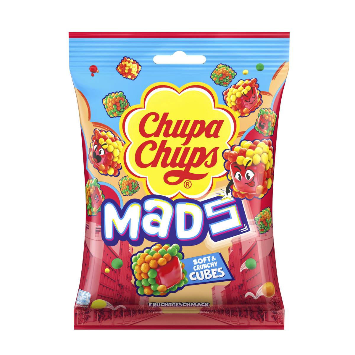 Chupa Chups Mads Fruits Gummibonbons mit Fruchtgeschmack 115g
