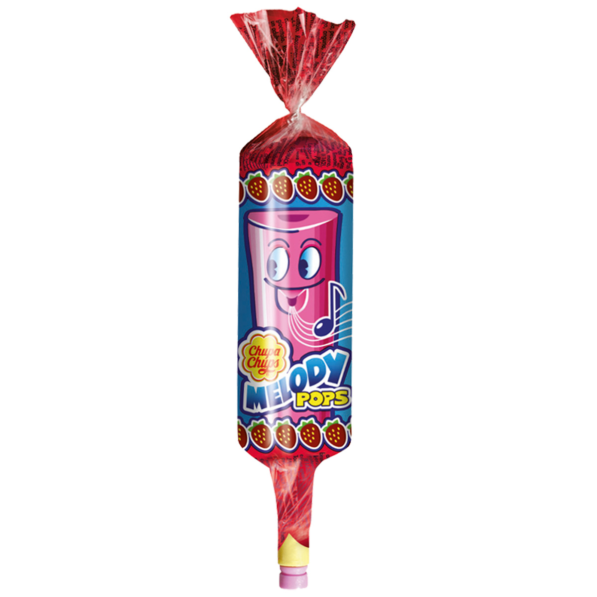 Chupa Chups Melody Pop Lolly mit Flöte und Erdbeergeschmack 15g