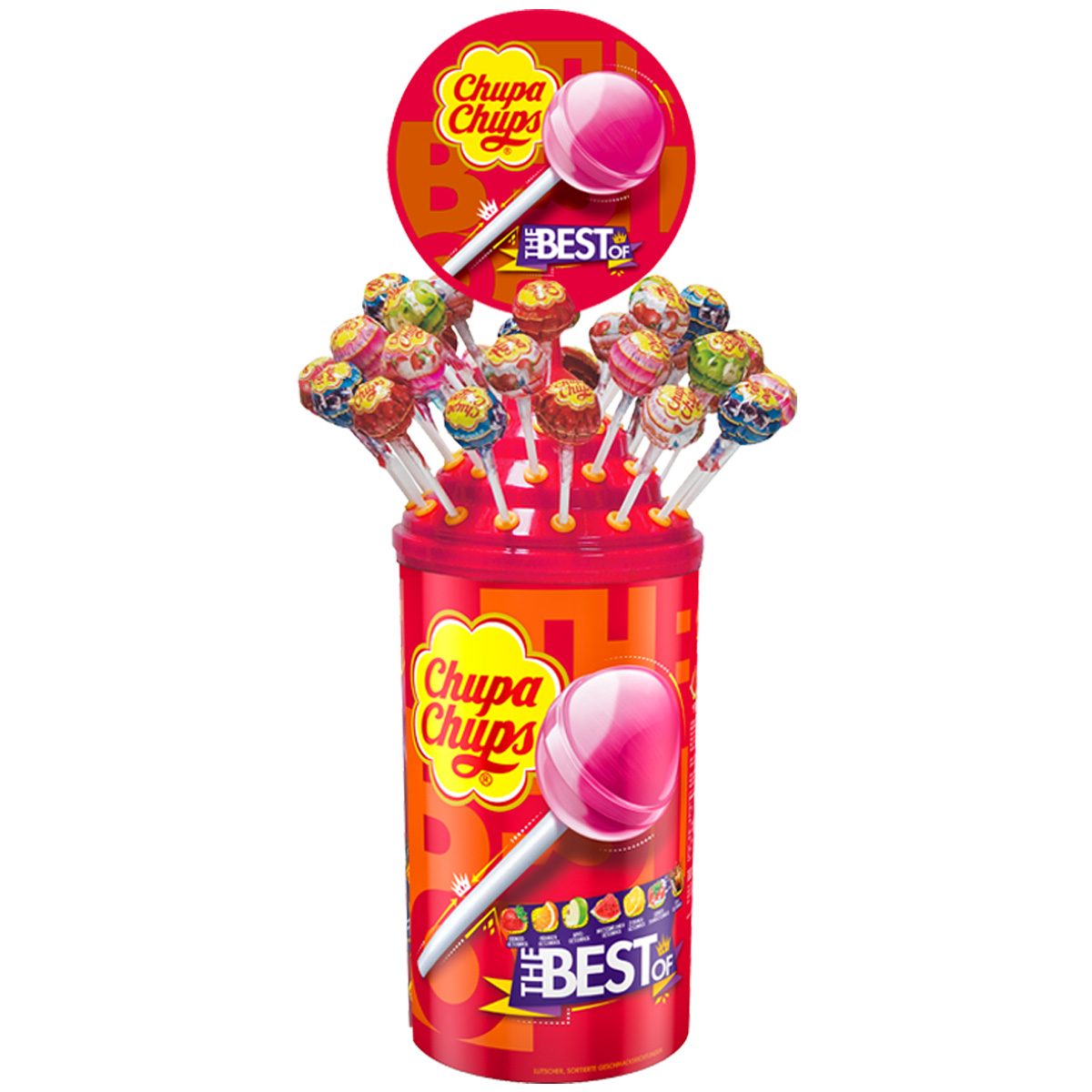 Chupa Chups The best of 100 Lutscher im einem Thekendisplay 1200g