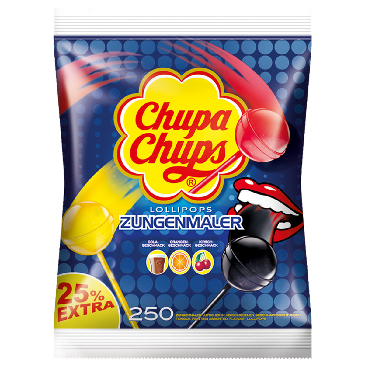 Chupa Chups Zungenmaler fruchtige Lutscher 250er Nachfüllbeutel 3000g