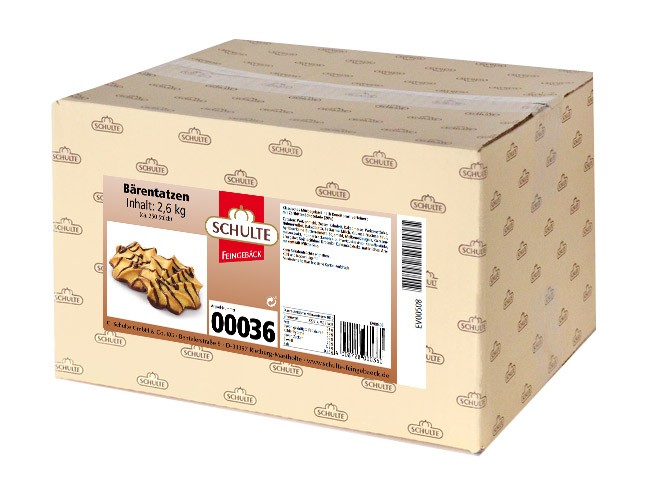 Conrad Schulte Bärentatzen Mürbegebäck mit Zartbitterschokolade 2600g