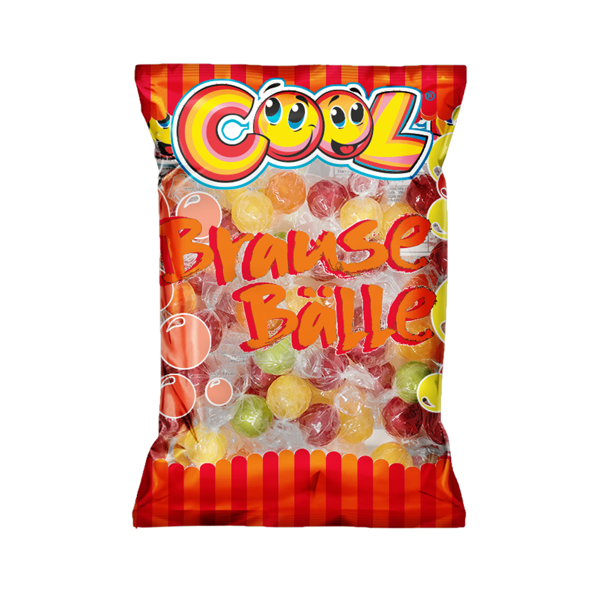 Cool Brause Bälle Fruchtbonbons mit Brausepulverfüllung 1000g