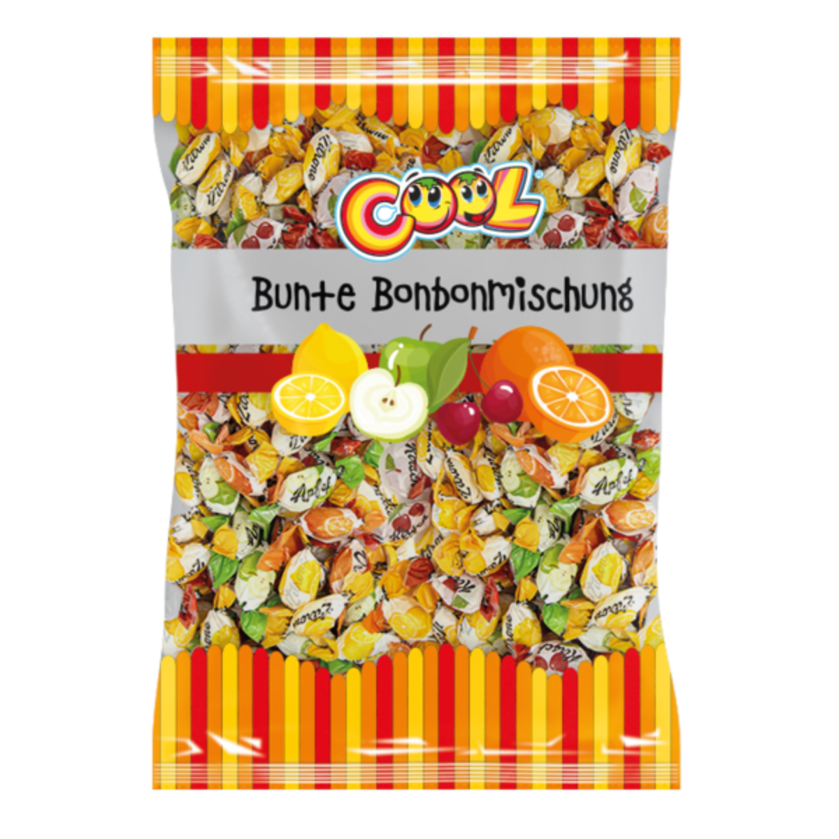 Cool Bunte Bonbonmischung Bonbons mit 4 Sorten Fruchtgeschmack 1000g