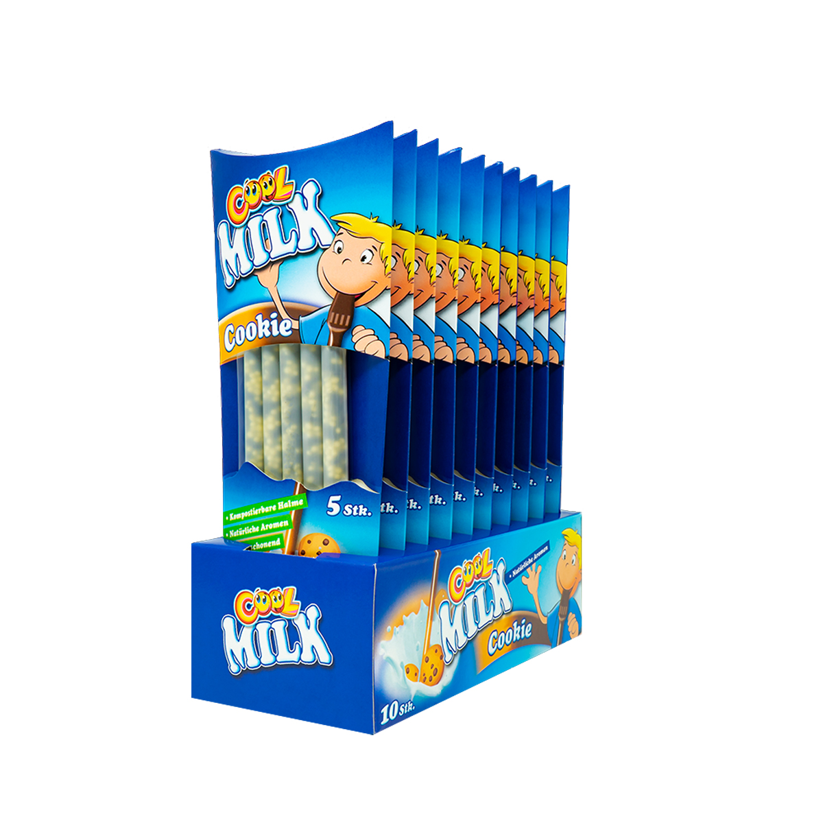 Cool Milk Trinkhalm mit Granulat und Cookies 5er 30g 10er Pack