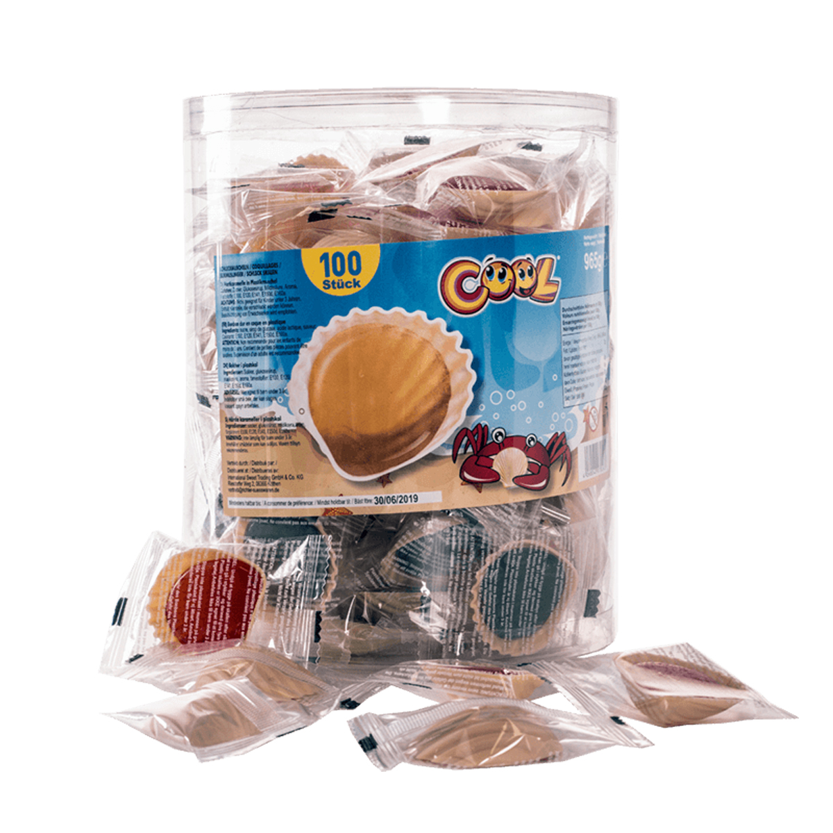 Cool Schleckmuscheln Frucht und Cola Geschmack 4fach sortiert 965g