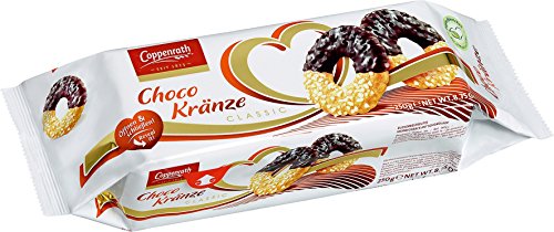 Coppenrath Classic Choco Kränze Zuckerbestreutes Mürbegebäck mit Schokolade 250g