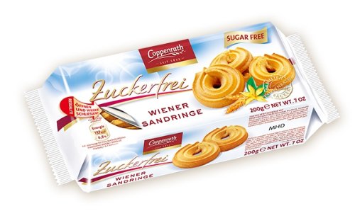 Coppenrath zartes Spritzgebäck Wiener Sandringe zuckerfrei 200g