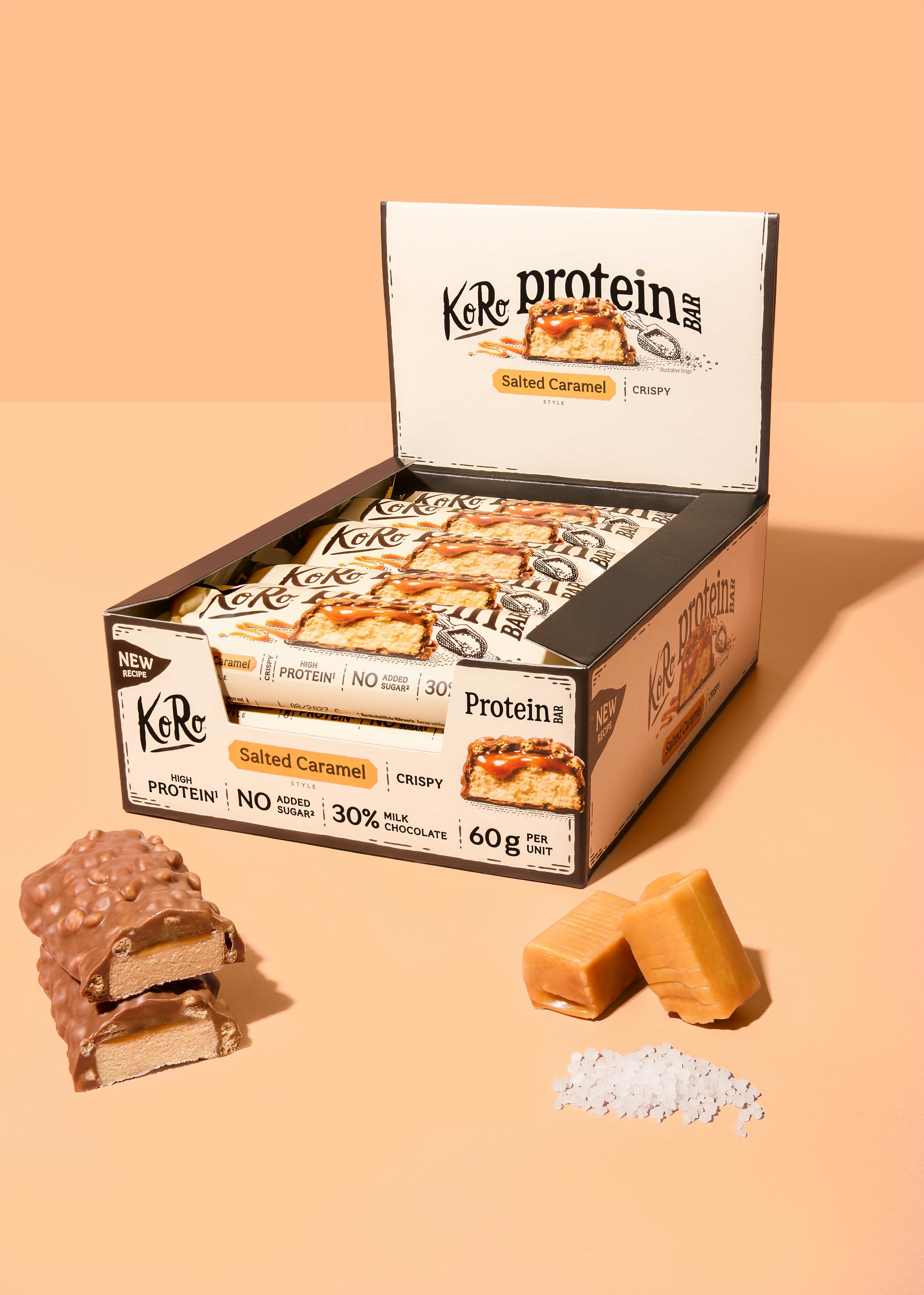 Crispy salted caramel style protein bar 12 x 60g