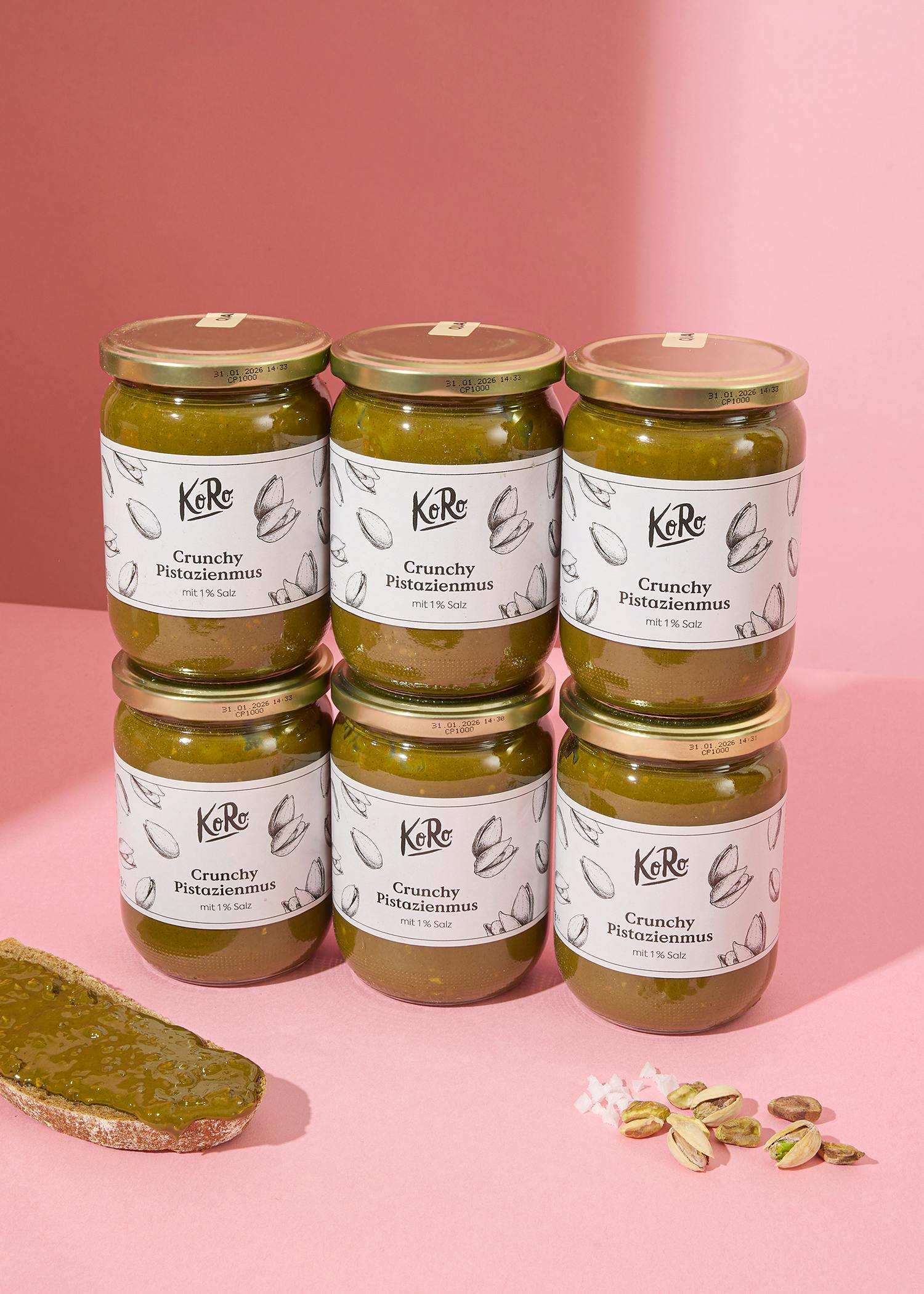 Crunchy pistachio butter with 1 % salt 6 x 500g