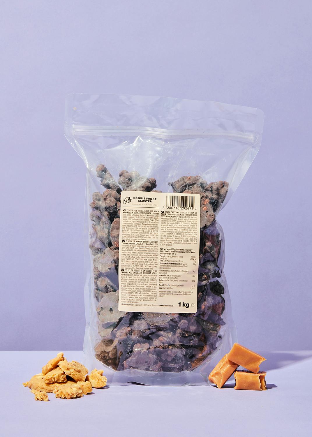 Dark chocolate cookie fudge clusters 1kg