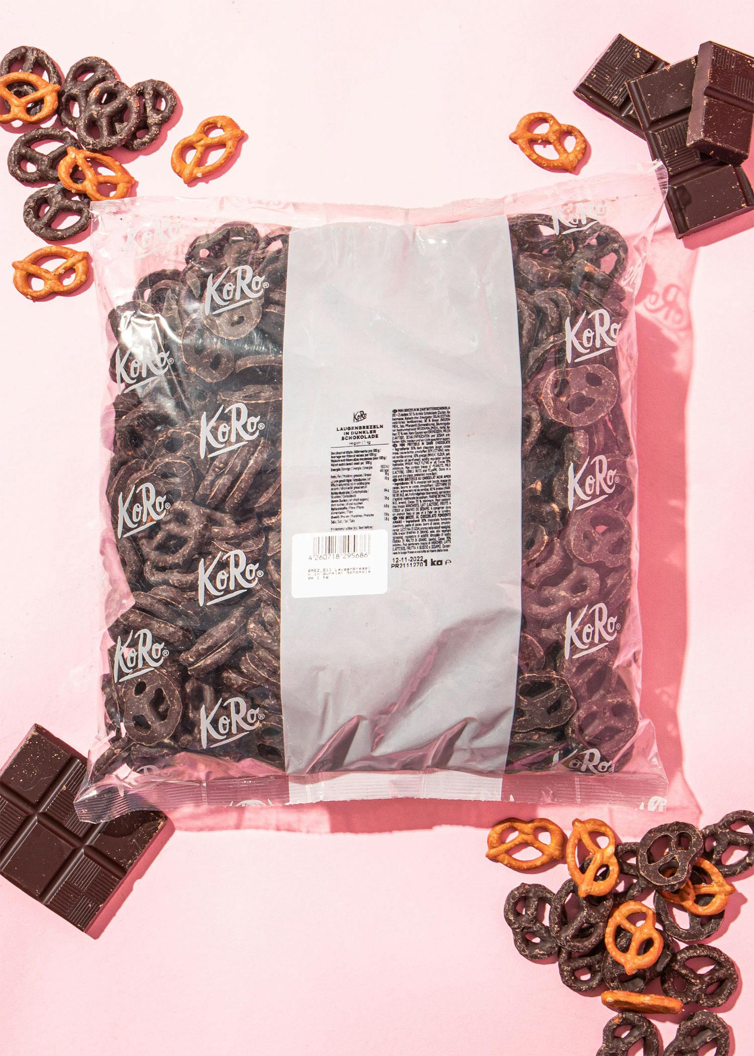 Dark chocolate pretzels 1kg
