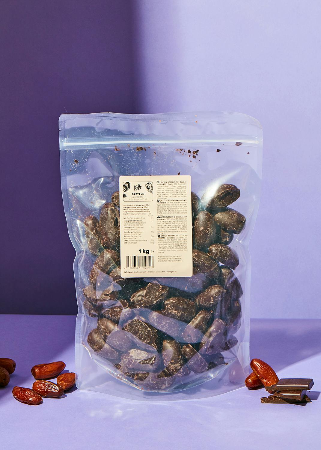 Dates covered in dark chocolate 1kg