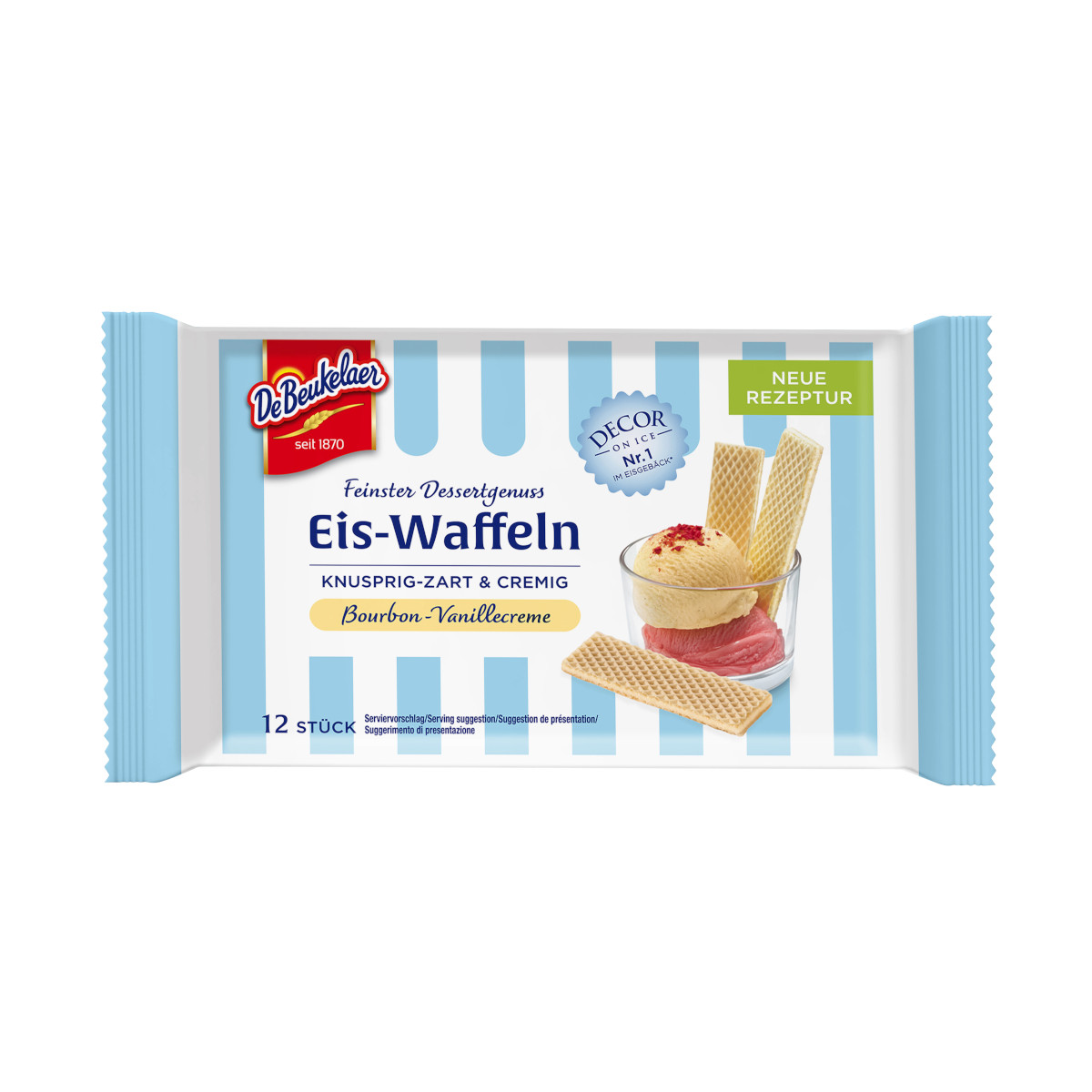 De Beukelaer Eis-Waffeln Bourbon-Vanillecreme Packung 50g