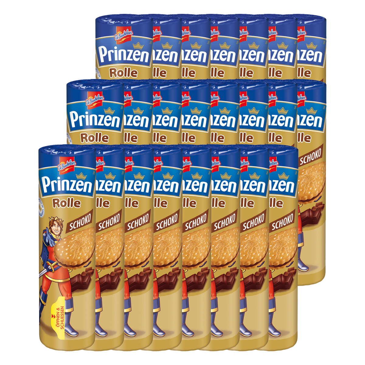 DeBeukelaer Mega Prinzenrolle Schoko Kekse Doppelkeks 400g 23er Pack