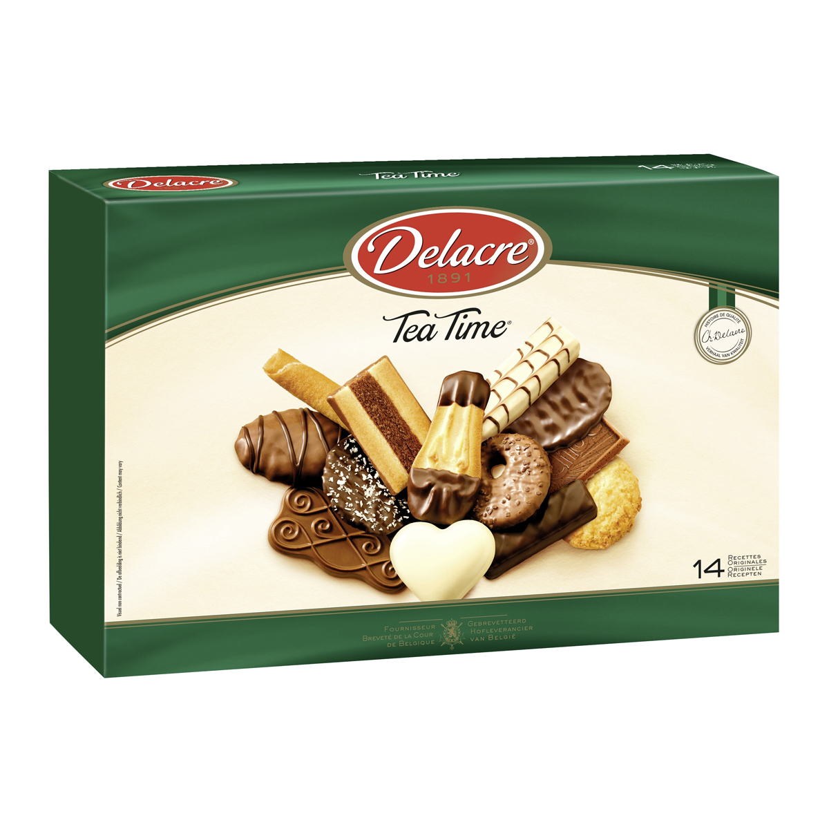 Delacre Tea Time Tee Gebäcksortiment mit verschiedenen Sorten 500g