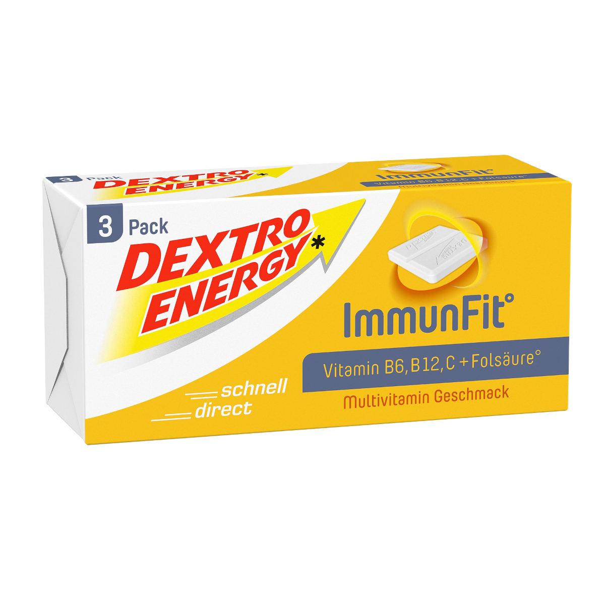 Dextro Energy Immun Fit Multivitamin-Geschmack 3er Pack 138g