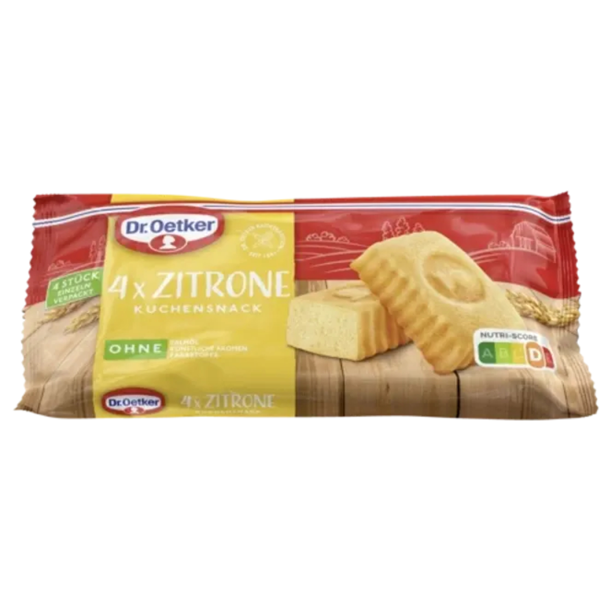 Dr. Oetker Kuchensnack Zitrone verpackte Mini Rührkuchen 4x35g