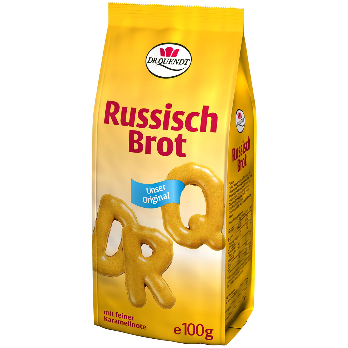 Dr Quendt Russisch Brot knusprig süße Buchstaben Plätzchen 100g