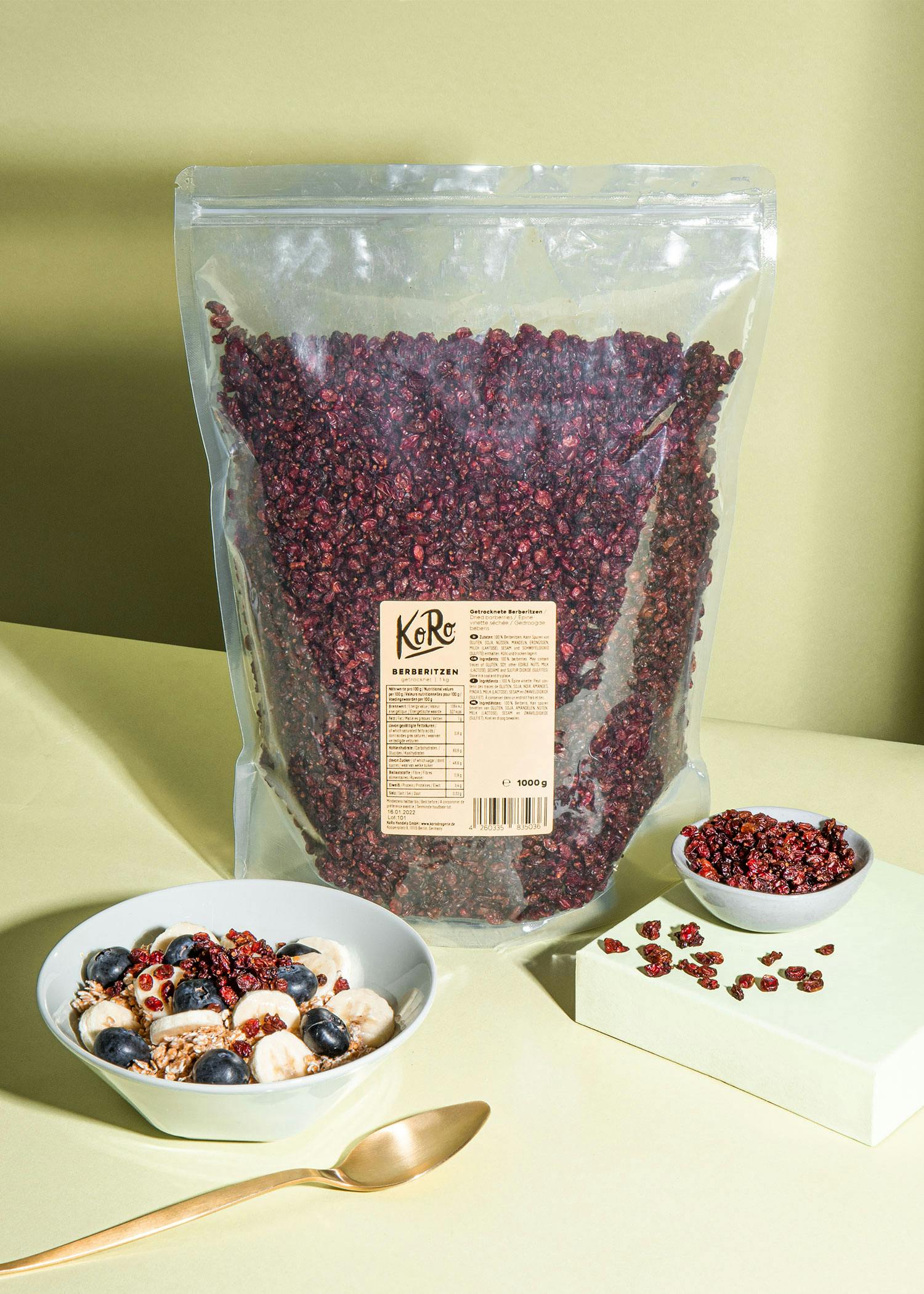 Dried barberries with no added sugar 1kg