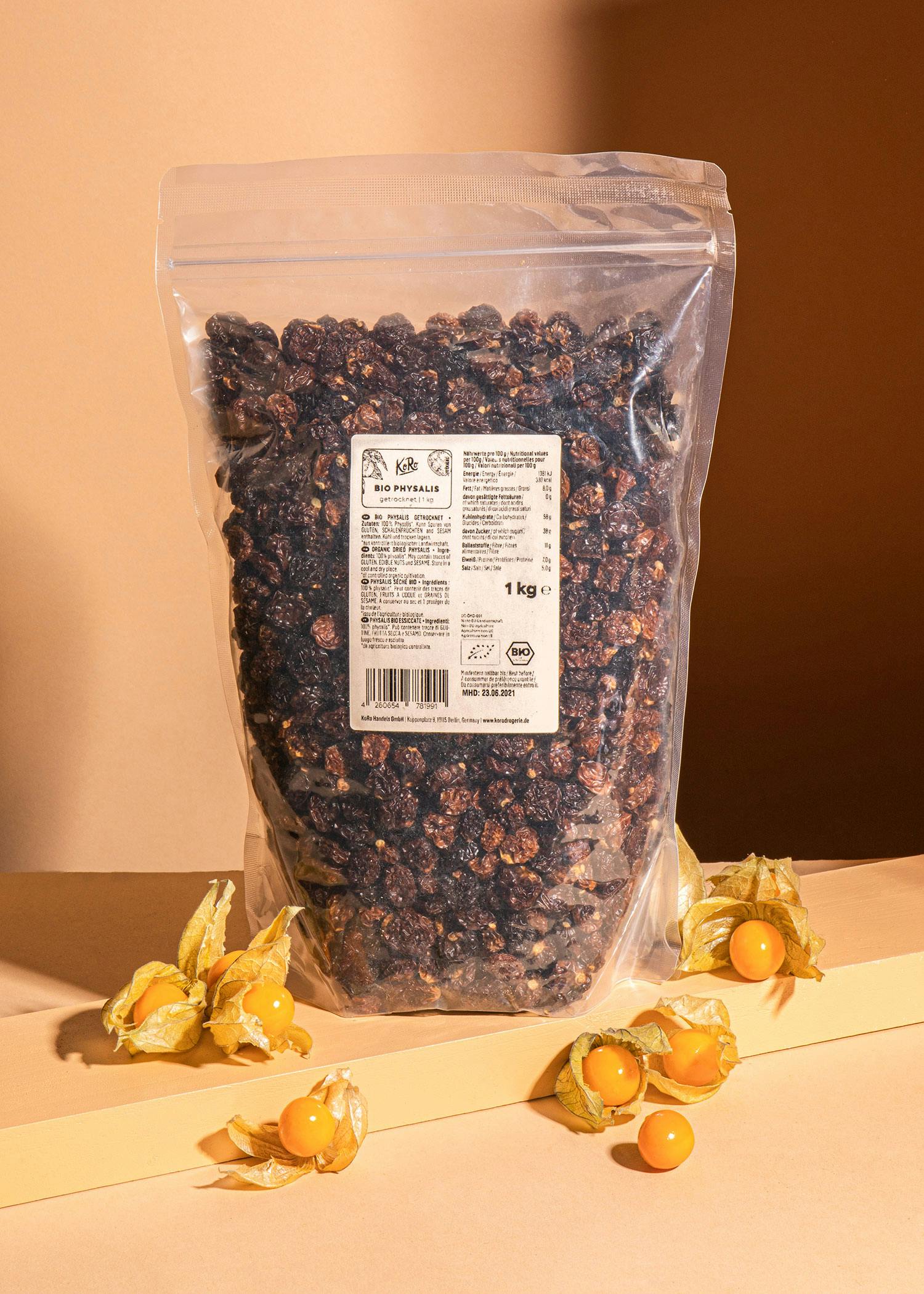 Dried organic physalis 1kg